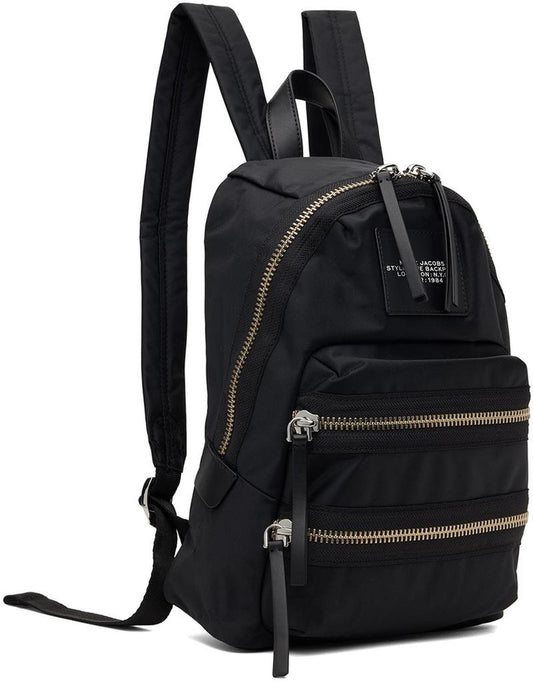 Black 'The Biker Nylon Medium' Backpack