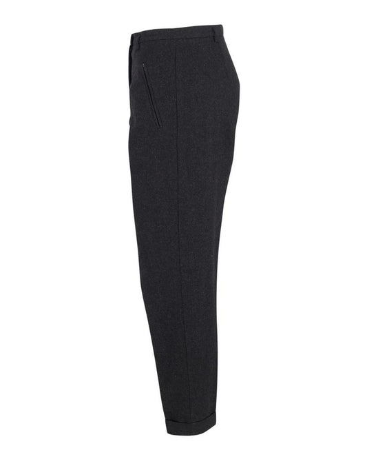 Max Mara Sportmax Tapered Trousers in Grey Cotton