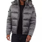 Men's Heavyweight Metallic Finish Hooded Puffer Jacket