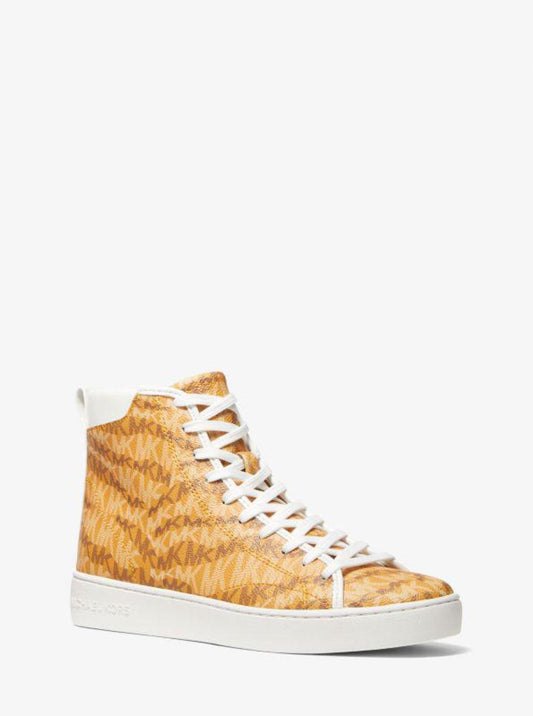 Edie Animal Print Logo High-Top Sneaker