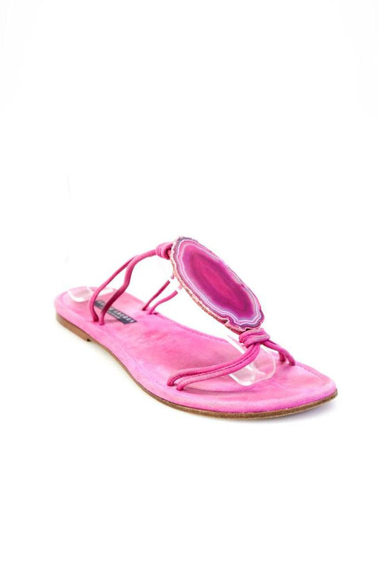 Ralph Lauren Collection Women's Embellished Flat Sandals Pink