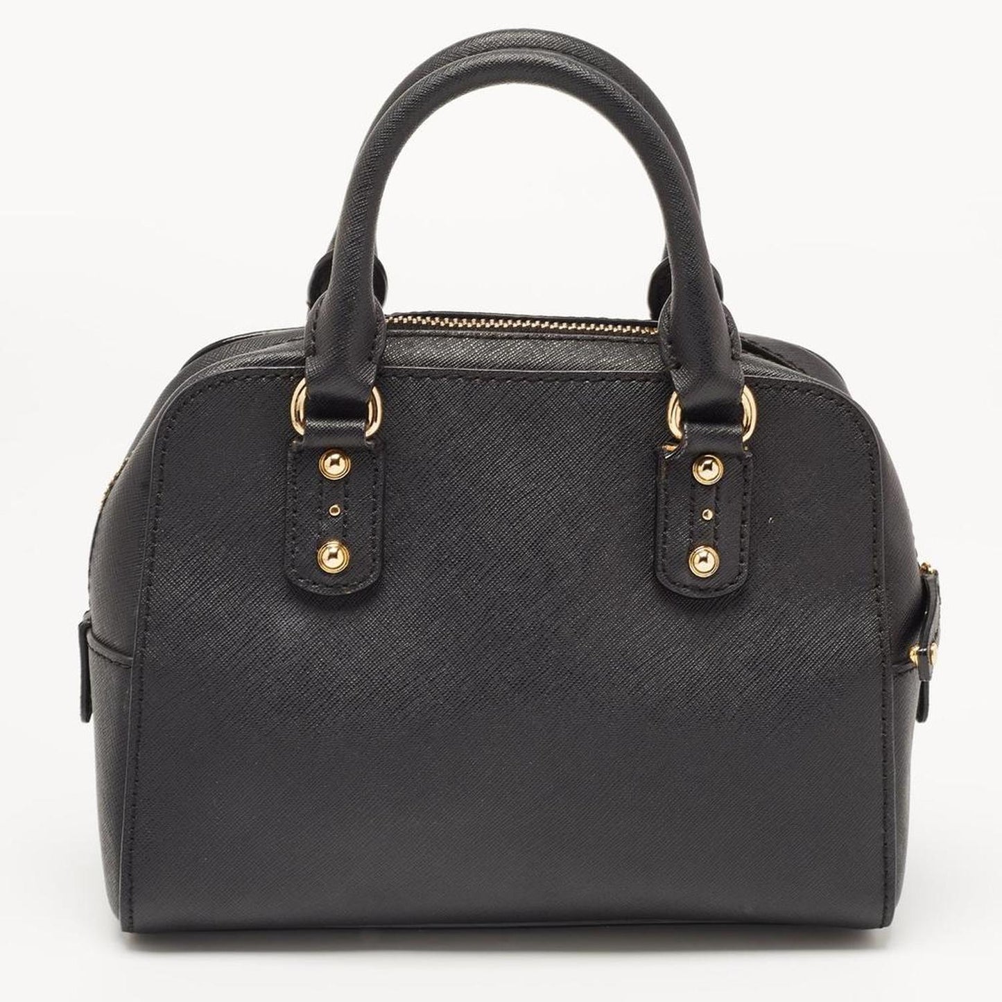 Michael Kors Black Leather Mini Cindy Satchel