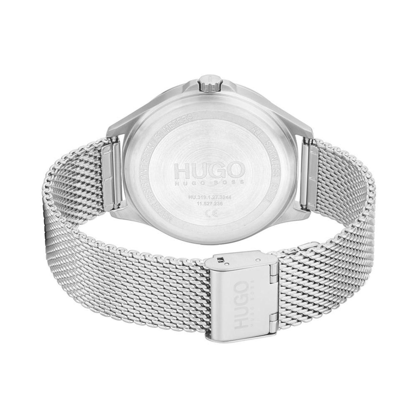 Men's #SMASH Stainless Steel Mesh Bracelet Watch 43mm