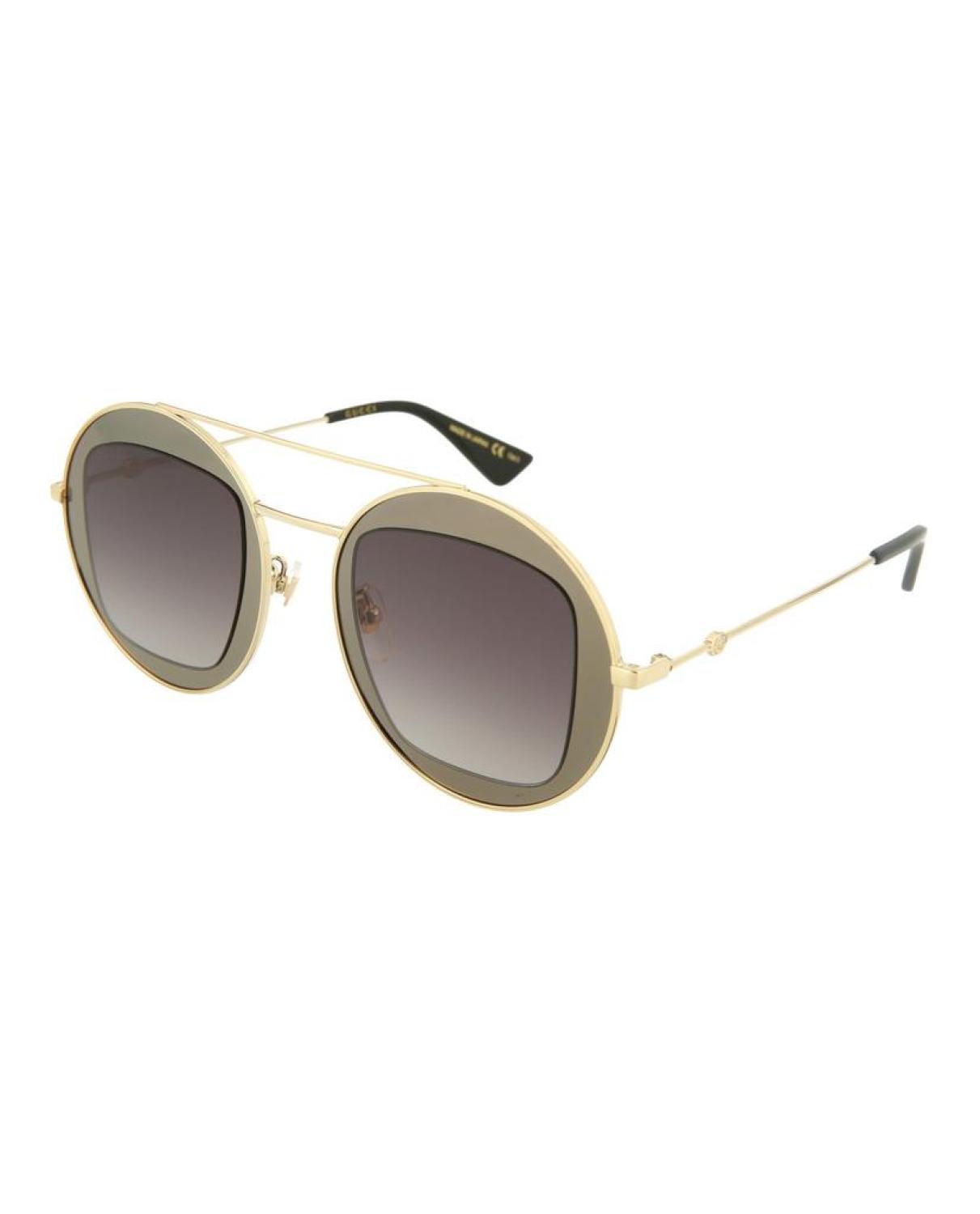 Round-Frame Metal Sunglasses