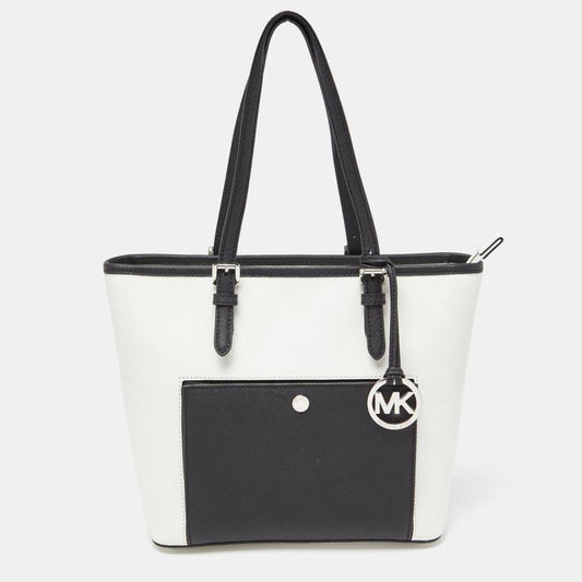 Michael Michael Kors  Leather Jet Set Snap Pocket Tote