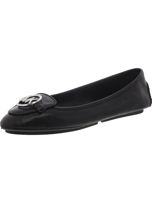 Womens Leather Round toe Flat Shoes