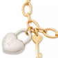 Two-Tone Heart Lock & Key Charm Bracelet