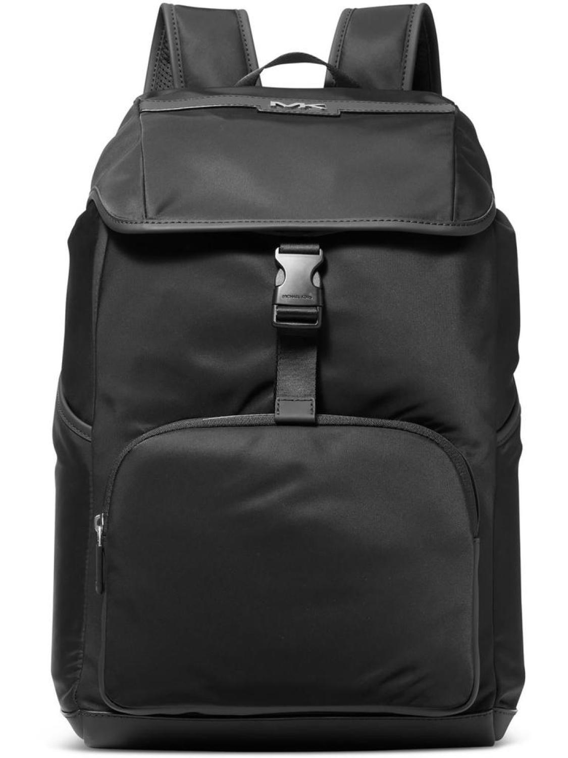 Malone Mens Faux Leather Trim Sport Flap Backpack