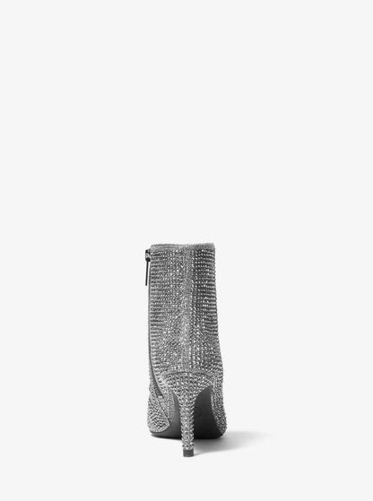 Alina Flex Embellished Glitter Chain-Mesh Ankle Boot