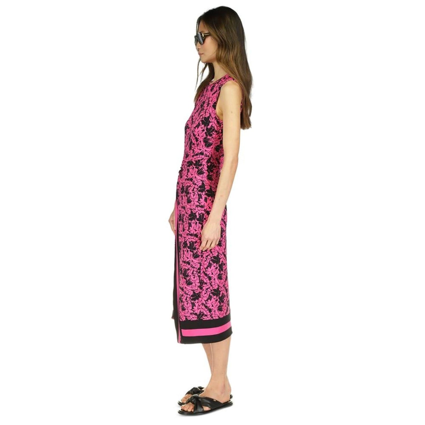 Women's Printed Sleeveless Midi Dress