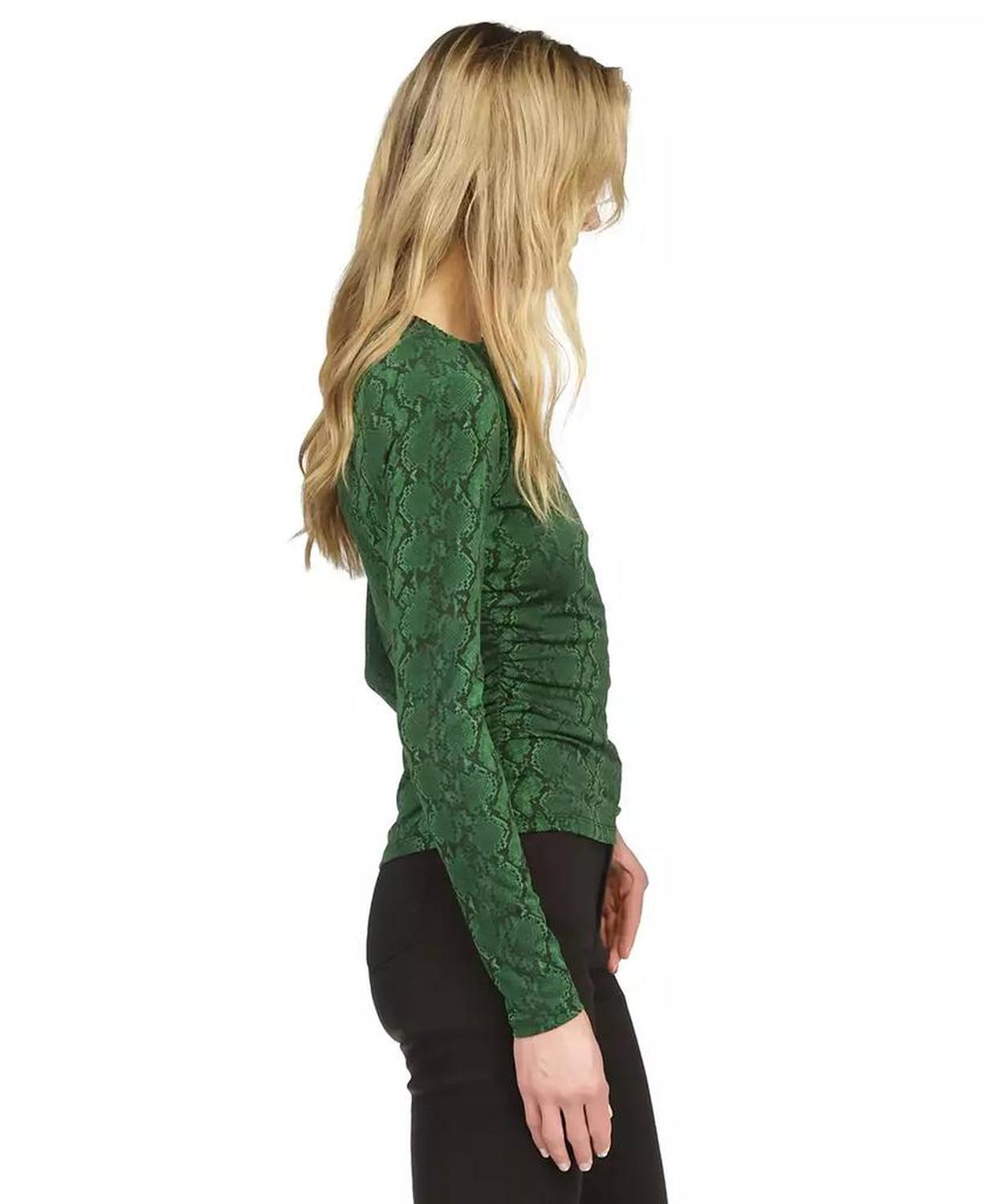 Women's Snake-Print Long-Sleeve Top