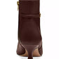 Women"s Rebecca Buckle Kitten-Heel Leather Booties