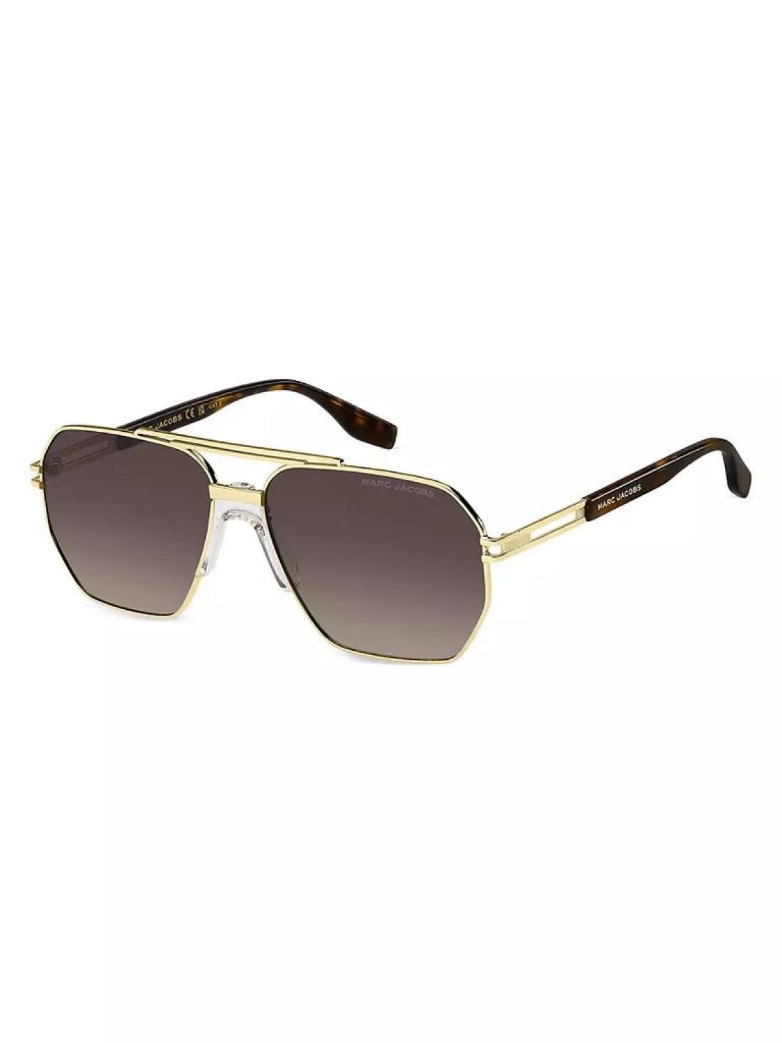 60MM Metal Modified Aviator Sunglasses