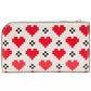 Devin Pixel Hearts Embossed Saffiano Leather Slim Bifold Wallet