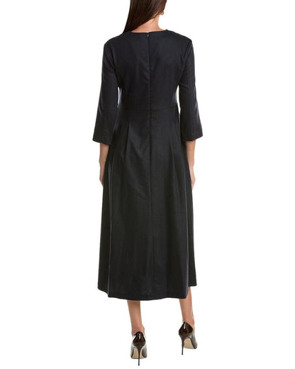 ‘S MaxMara Poker Wool-Blend A-Line Dress