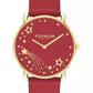 Women's Elliot Red Leather Strap Watch