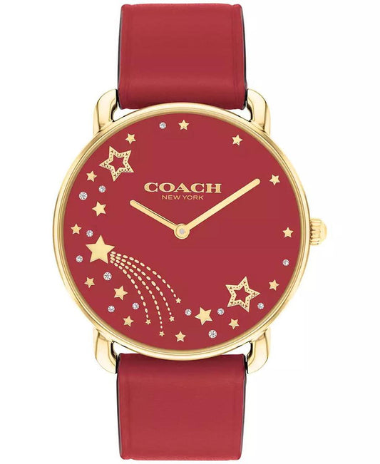 Women's Elliot Red Leather Strap Watch