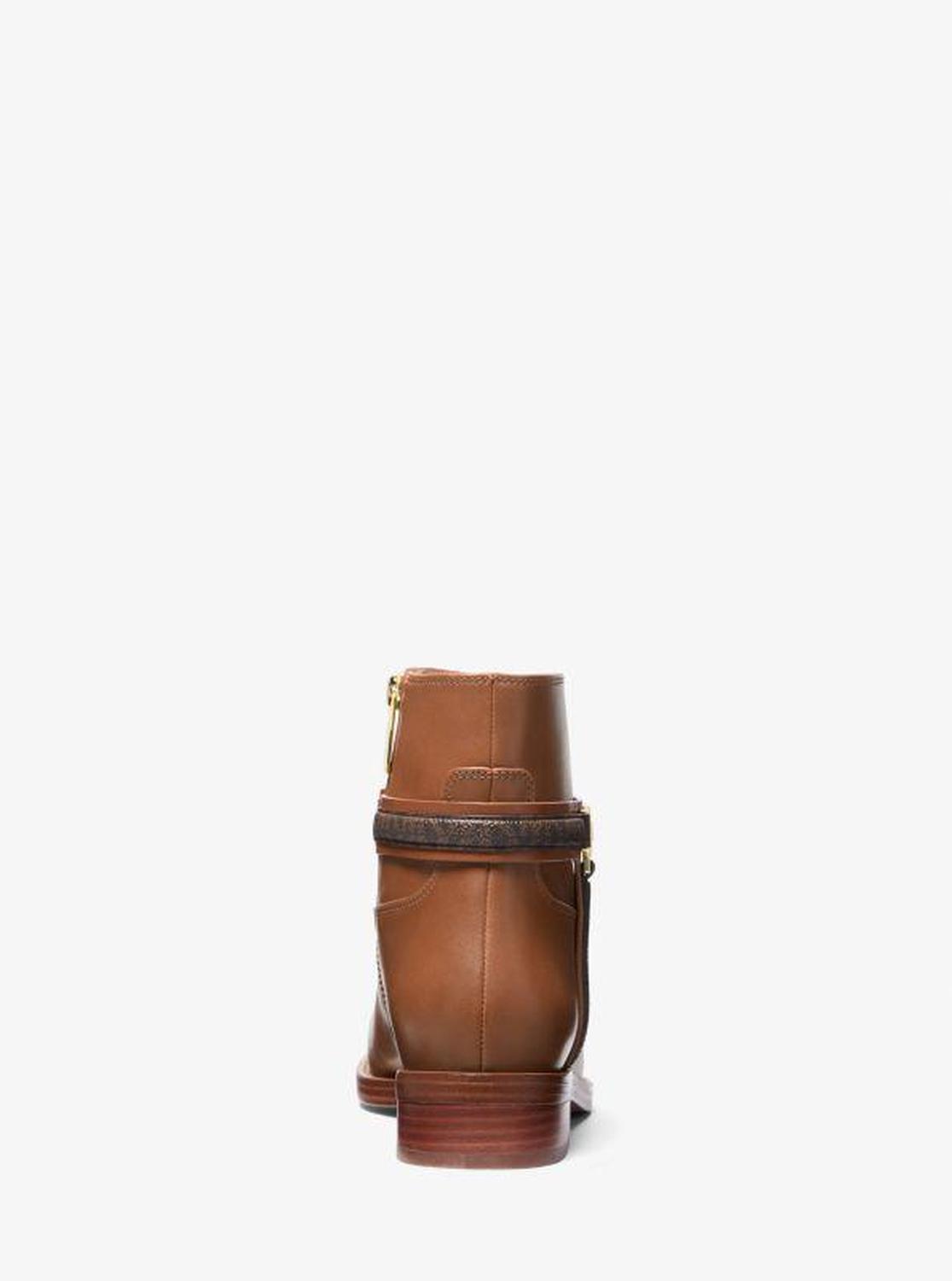 Mindy Leather and Signature Logo Trim Boot