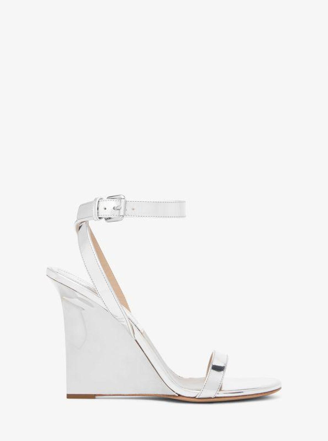 Claudia Specchio Leather Wedge Sandal