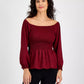 Women's Off-The-Shoulder Smocked Top