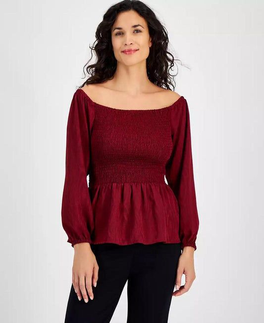 Women's Off-The-Shoulder Smocked Top