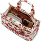 Cherry-Print Canvas 26 Cargo Tote