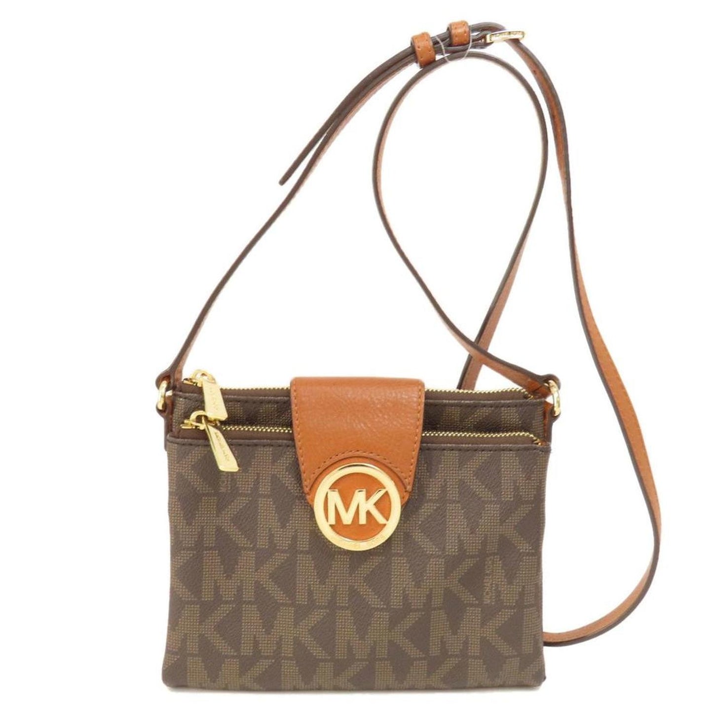 Michael Kors Fulton  Canvas Shoulder Bag (Pre-Owned)