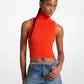 Sleeveless Turtleneck Cropped Top