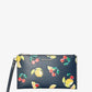 Jet Set Travel Large Sequined Fruit Print Wristlet