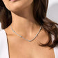 Sterling Silver Pavé Mixed Cut Collar Necklace