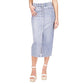 Michael Kors Women's Button-Front Denim Midi Skirt