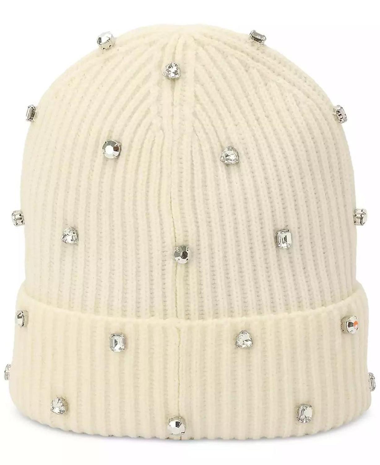 Women's Embellished Ribbed Beanie