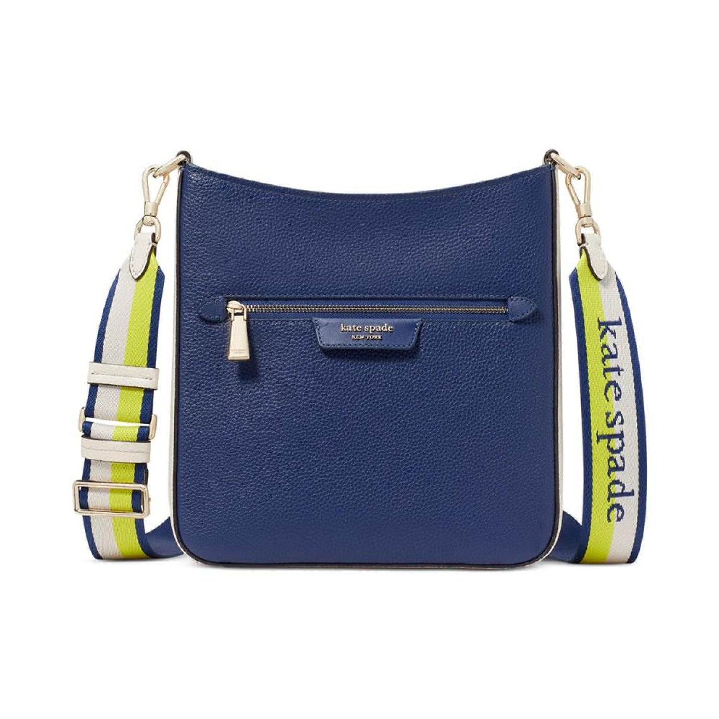 Hudson Colorblocked Pebbled Leather Small Messenger Crossbody