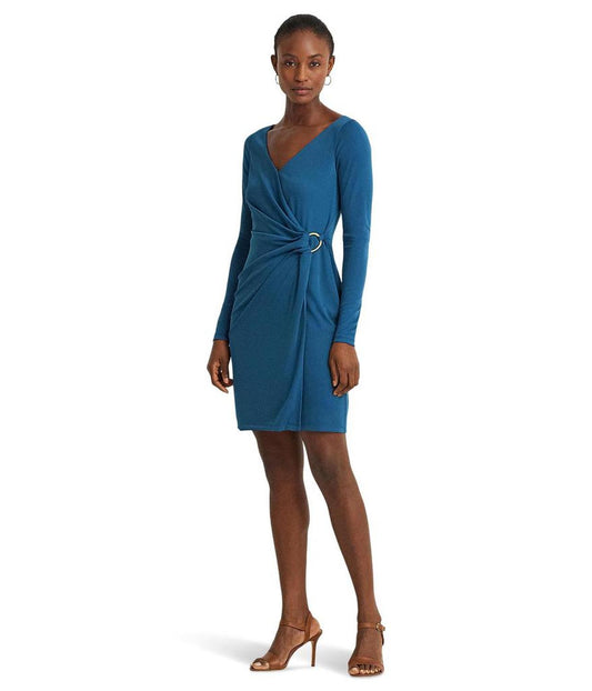 Ring-Trim Stretch Jersey Cocktail Dress