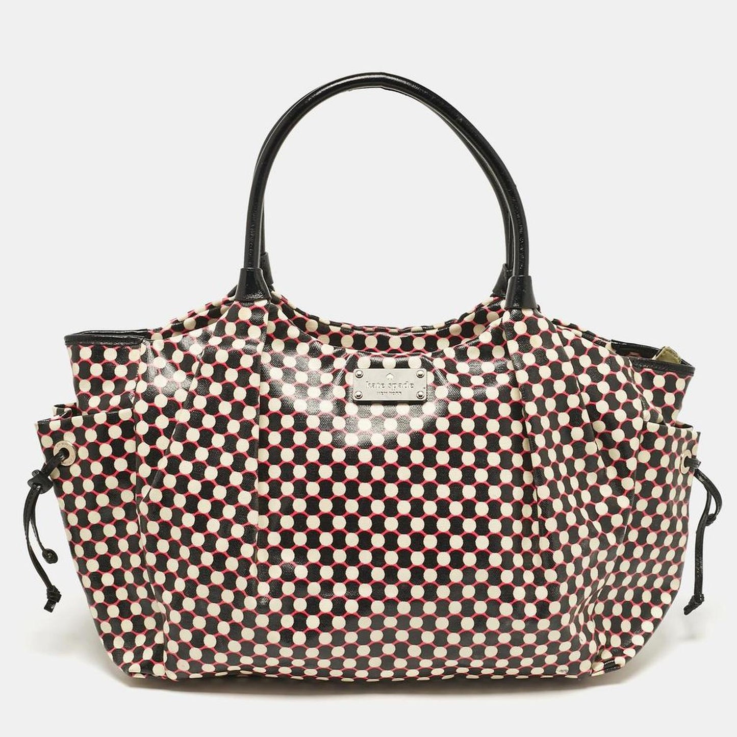 Multicolor Coated Canvas Polka Dots Stevie Tote