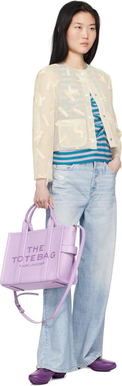 Purple 'The Leather Medium' Tote