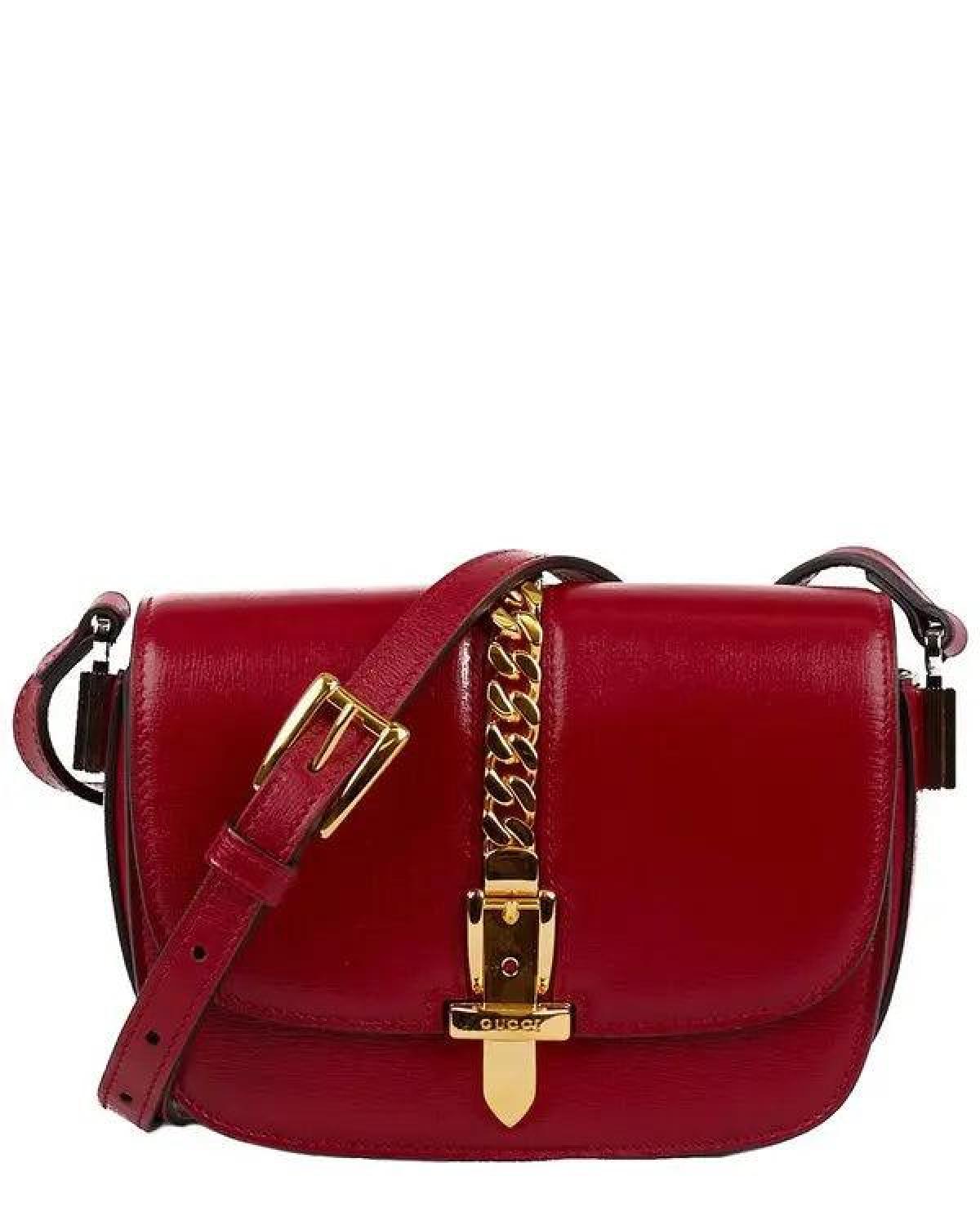 Gucci Sylvie 1969 Leather Shoulder Bag