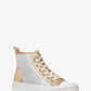 Gertie Two-Tone Sequined Canvas High-Top Sneaker