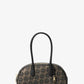 Lulu Small Metallic Empire Monogram Satchel