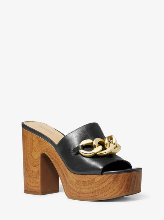 Scarlett Leather Platform Mule