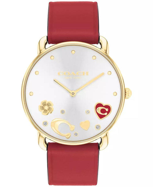 Women's Elliot Red Leather Strap Watch