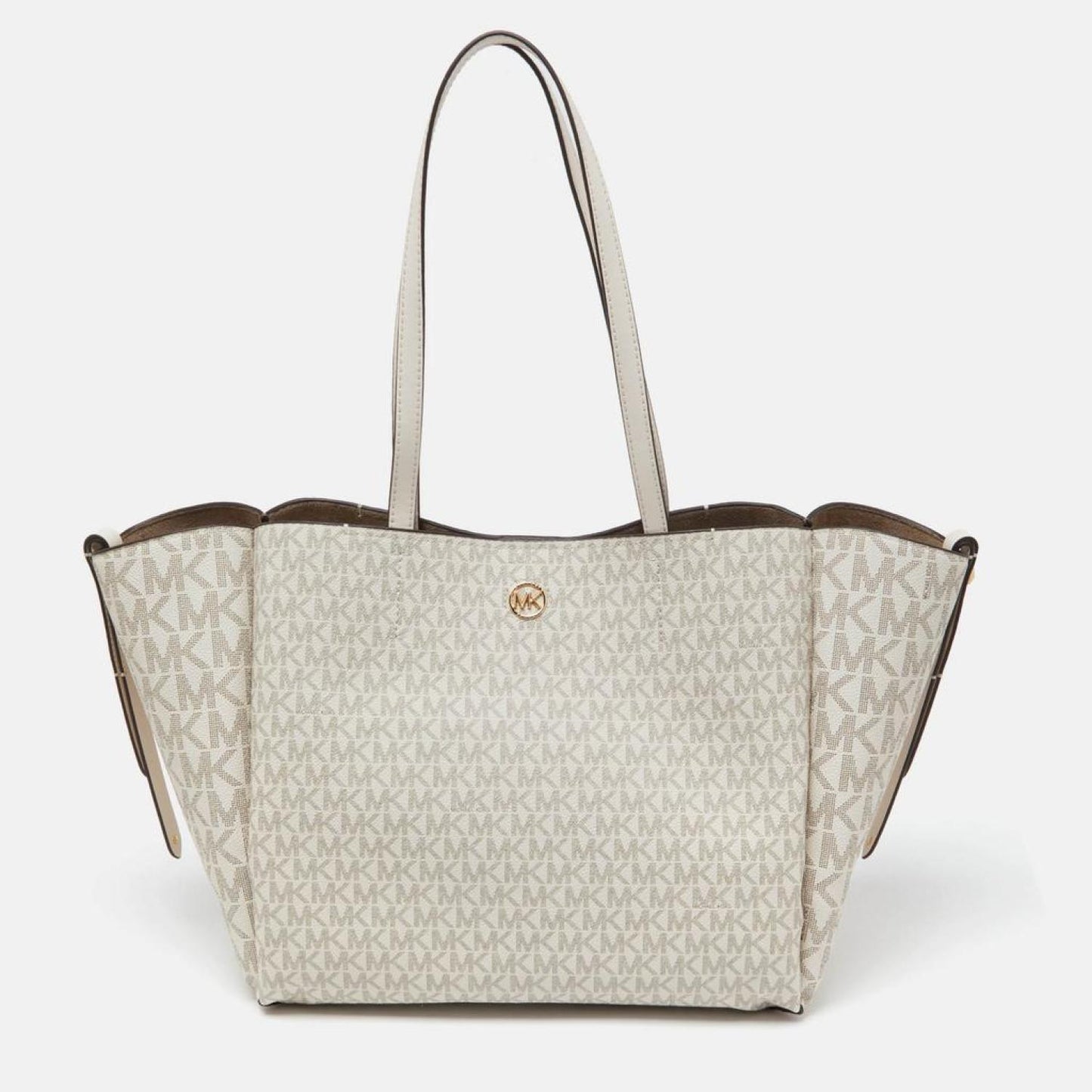 Michael Kors  Signature Coated Canvas And Leather Freya Tote