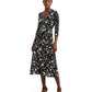 Floral Surplice Jersey Dress