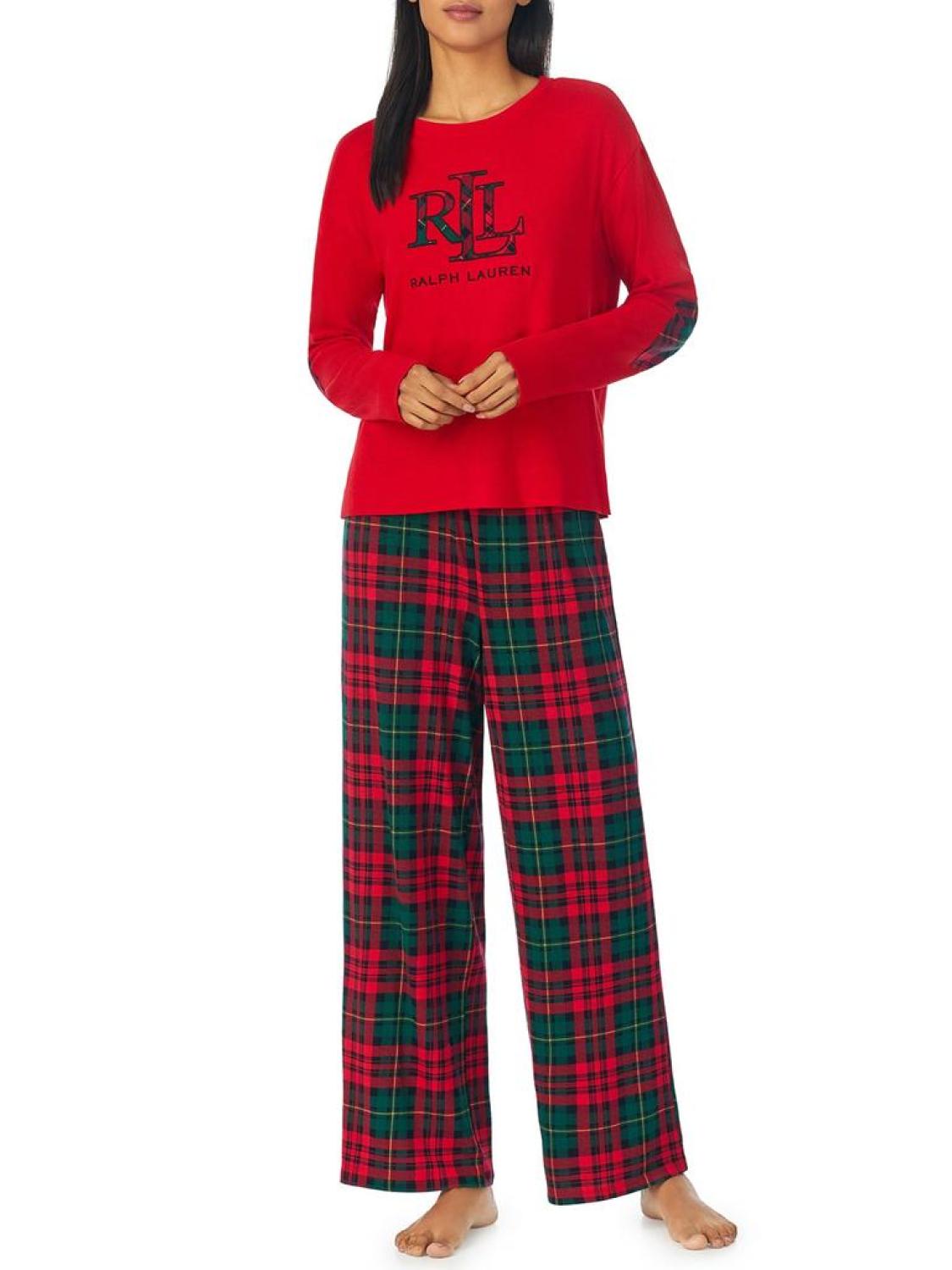 Lauren Ralph Lauren Women's Crew Neck Knit Pajama Set