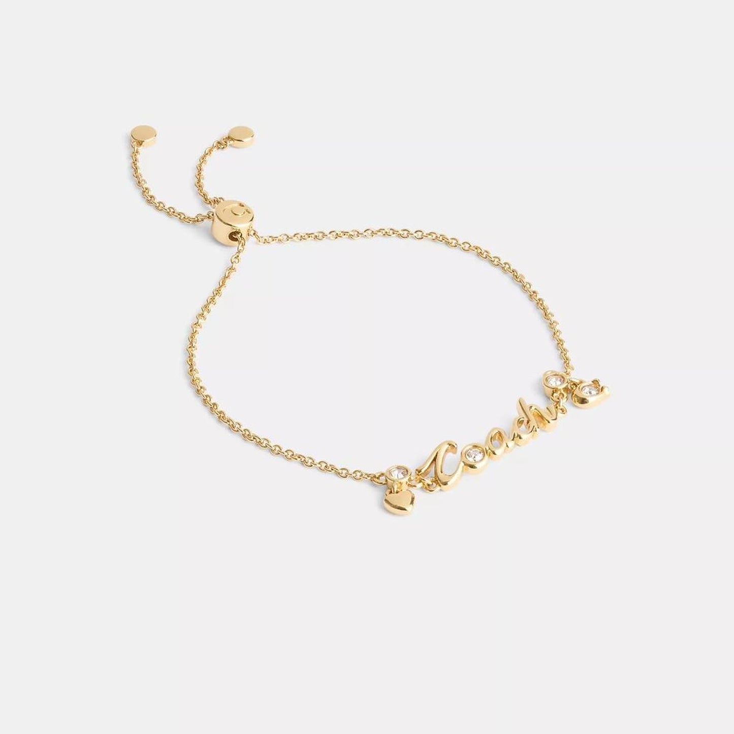 Coach Script Heart Slider Bracelet