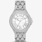 Oversized Camille Pavé Silver-Tone Watch