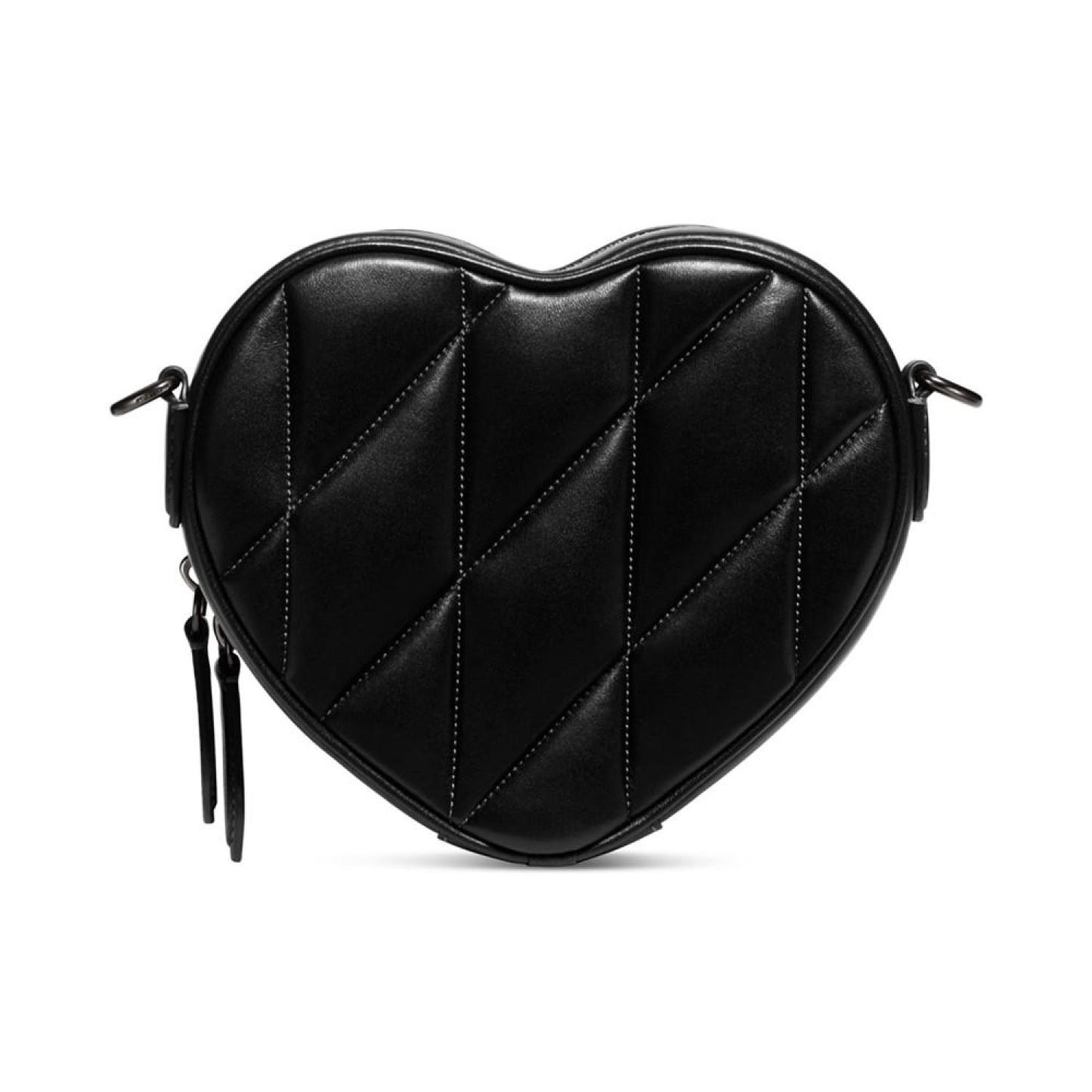 Quilted Leather Heart Crossbody