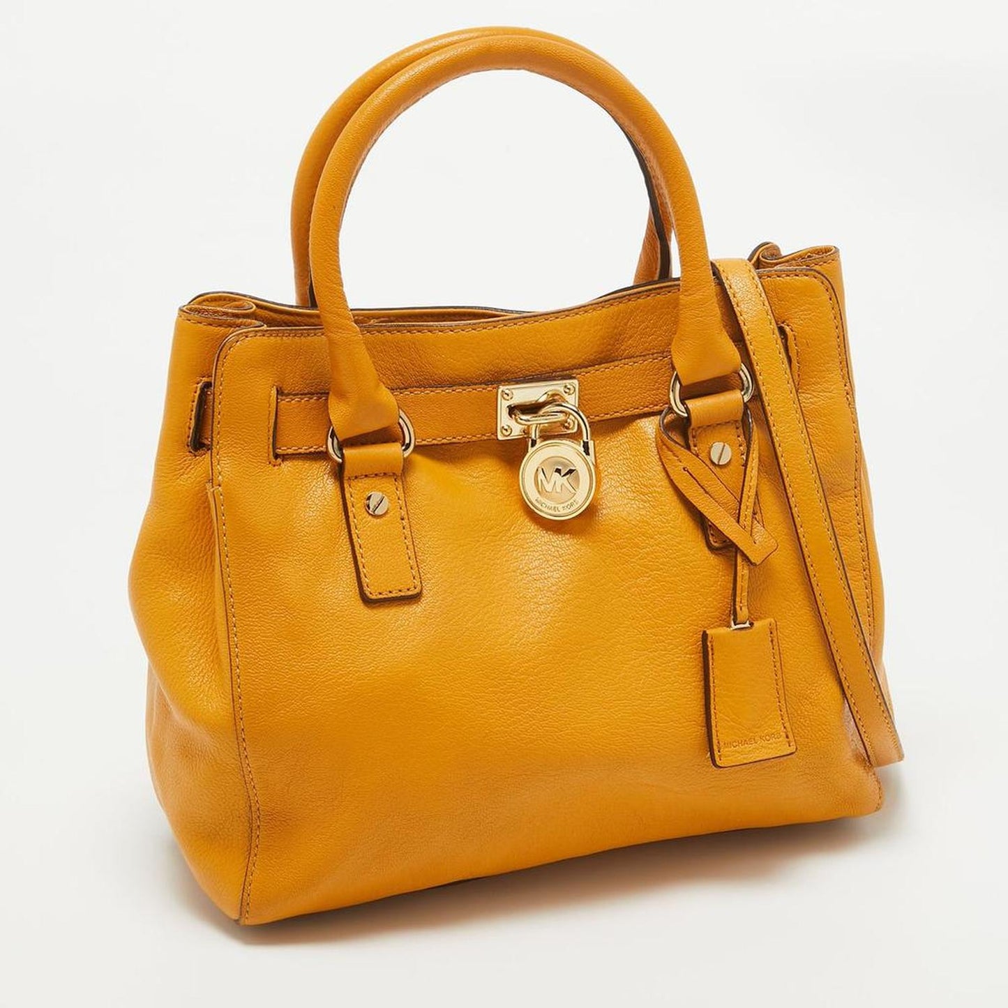 Mustard Leather Hamilton North South Tote