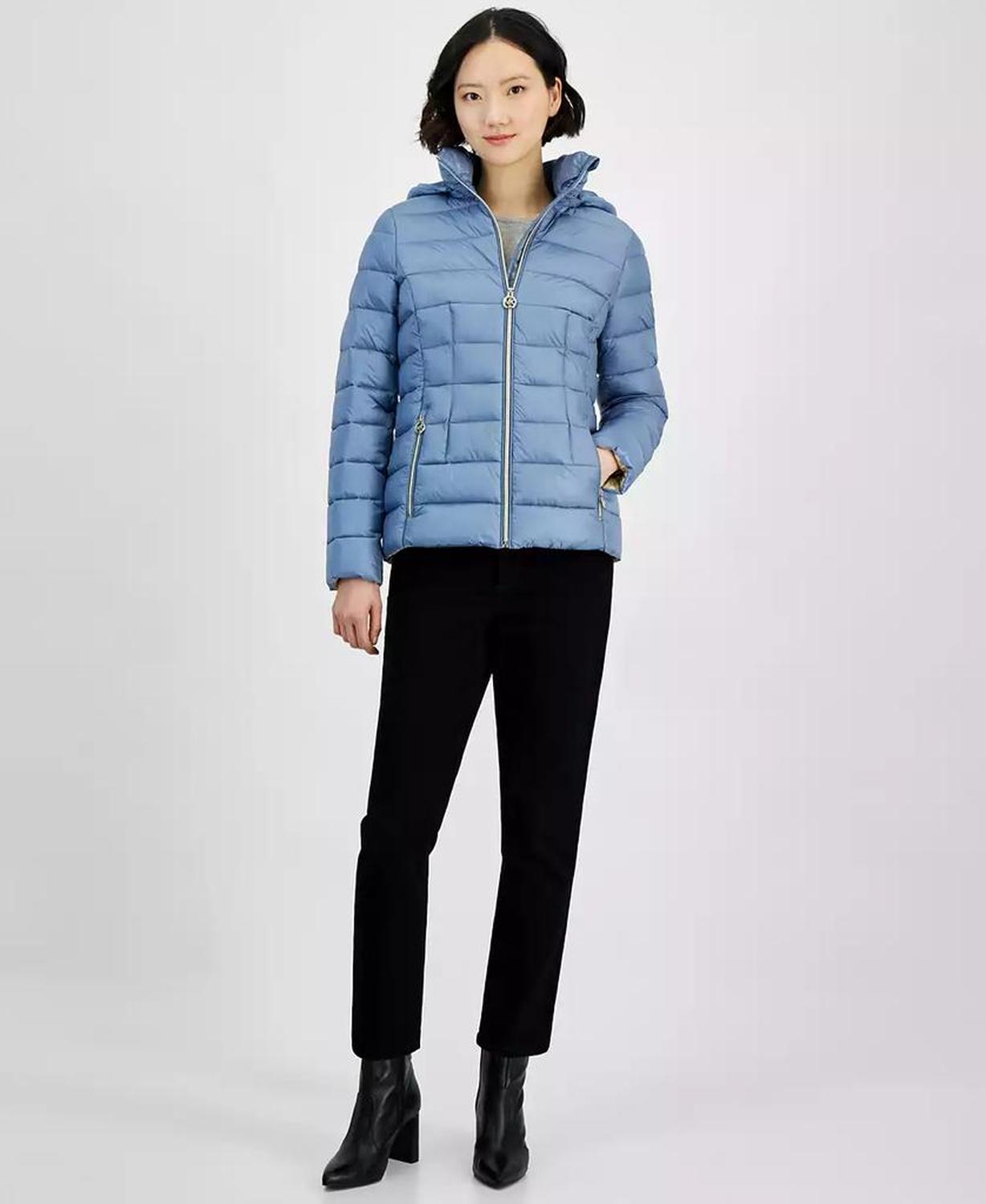 Women's Hooded Zip Packable Down Puffer Coat