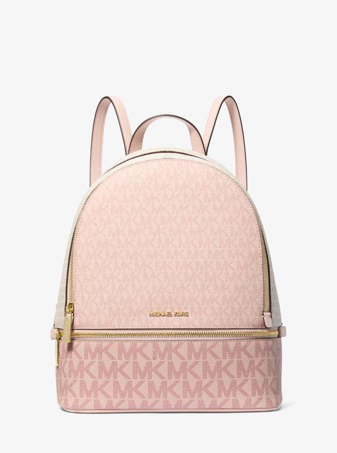 Rhea Medium Color-Block Signature Logo Backpack